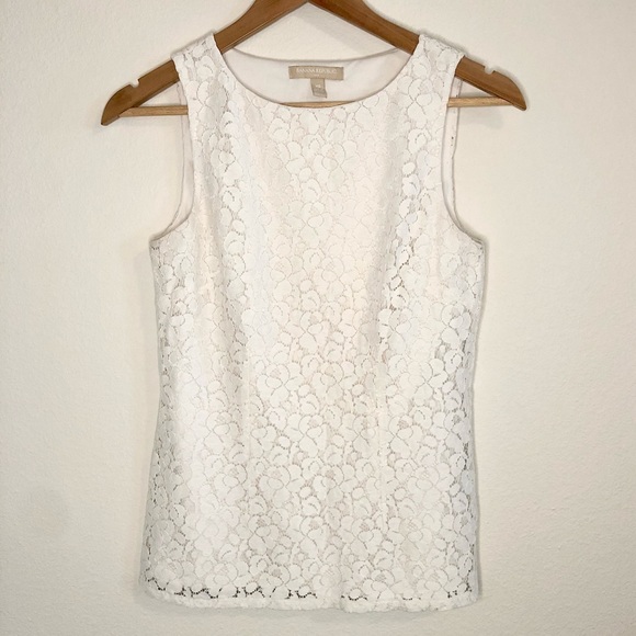 Banana Republic Tops - Sleeveless Floral Blouse Banana Republic Women’s XS Ivory, Cream